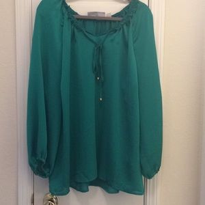 Emerald green pheasant top size 22/24